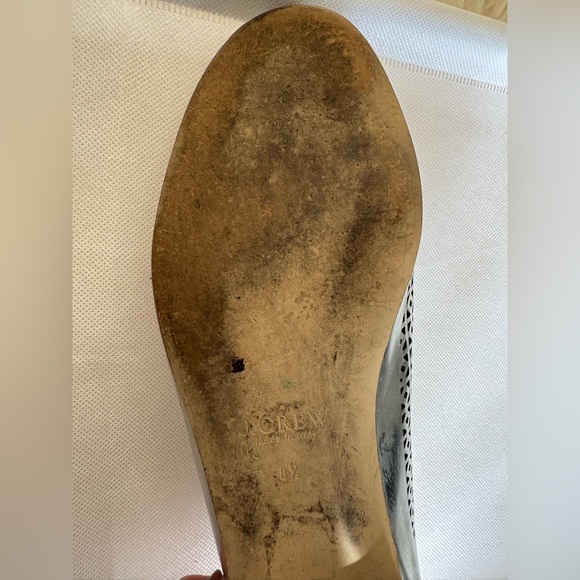 J.Crew Italian Leather Silver Loafers – Beautiful & Chic - Picture 13 of 14